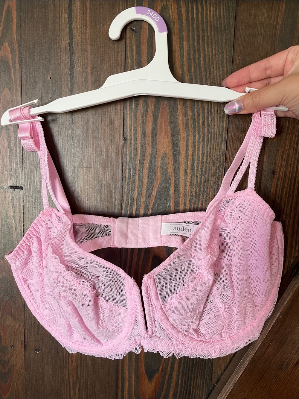 Auden Light Pink Lace Underwire Bra